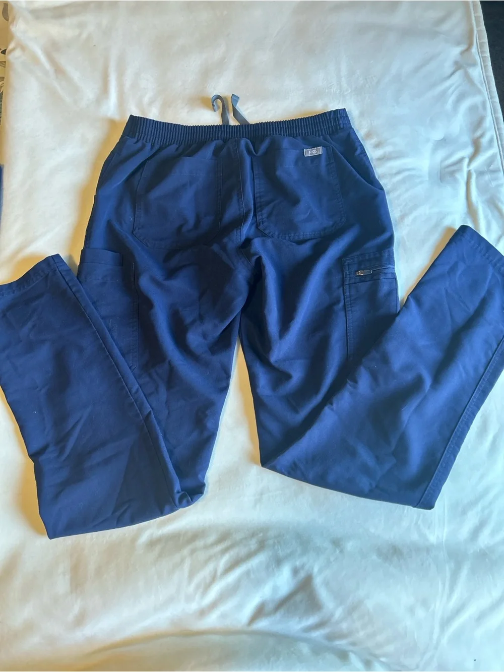 Figs Women's Navy Drawstring Straight leg scrub pants